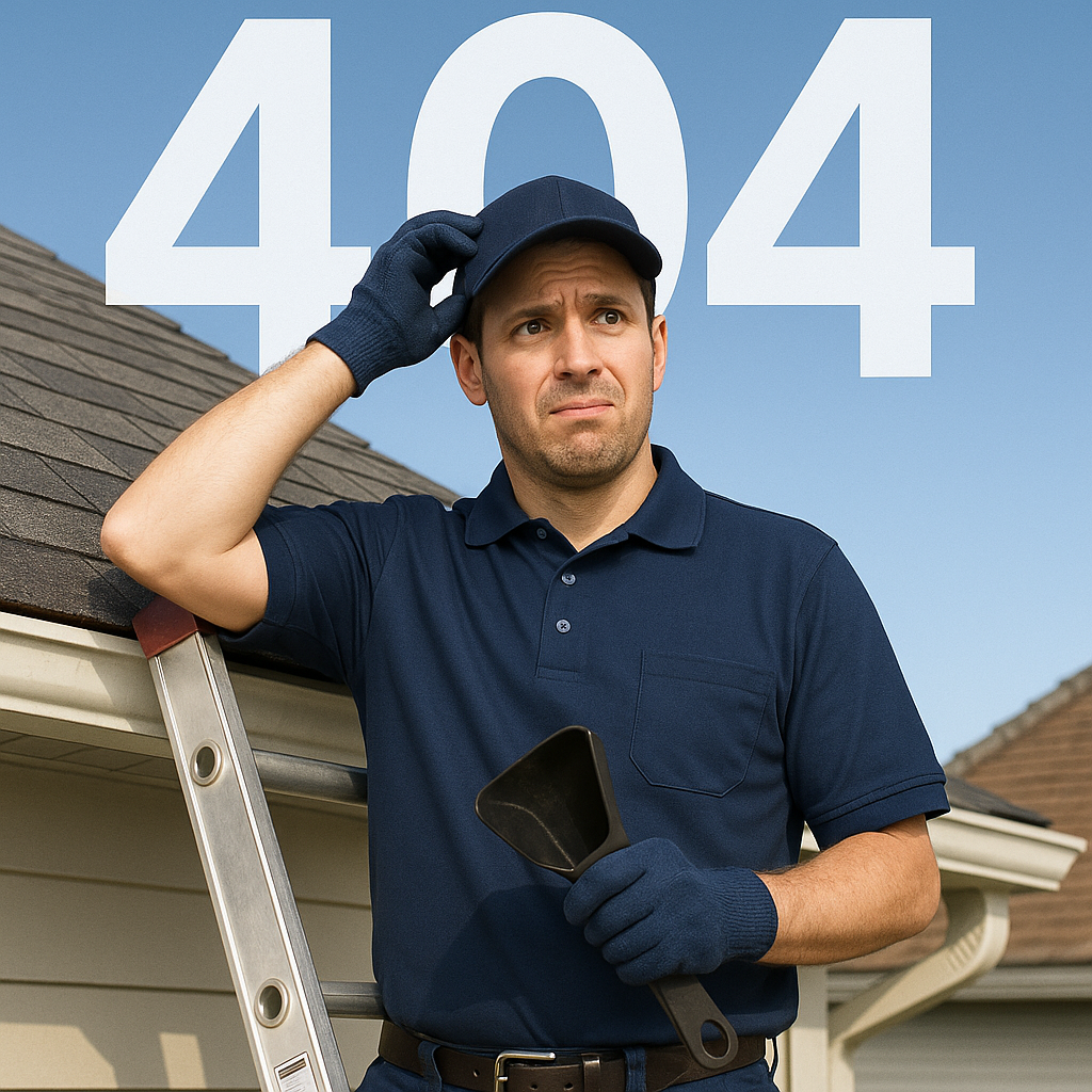 Gutter Clean Adelaide 404 Page – page not found illustration