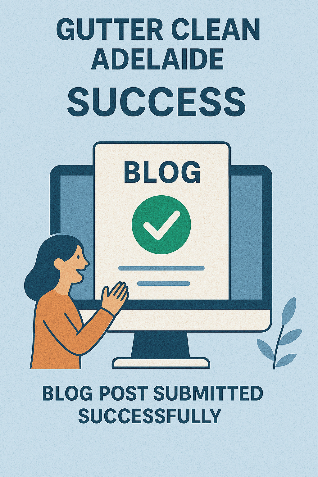 Gutter Clean Adelaide Blog Upload Confirmation – successful blog submission illustration